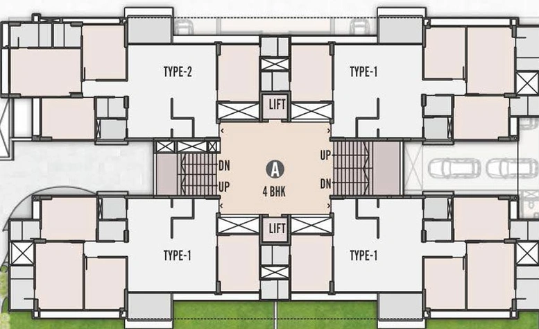 Floor Plan of Avirat Silver Harmony 2 in Gota, Ahmedabad - Image 69289