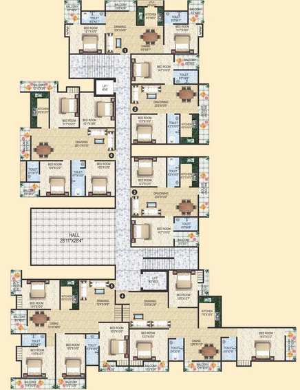 Floor Plan of Sita City Mall in Haji Ganj, Patna - Image 74672