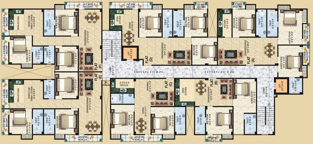 Floor Plan of Shriniwas Kuber Residency in Danapur, Patna - Image 74317