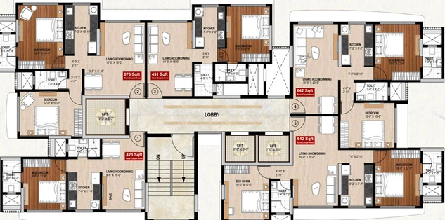 Floor Plan of Palkhi Sara in Kandivali East, Mumbai - Image 22974