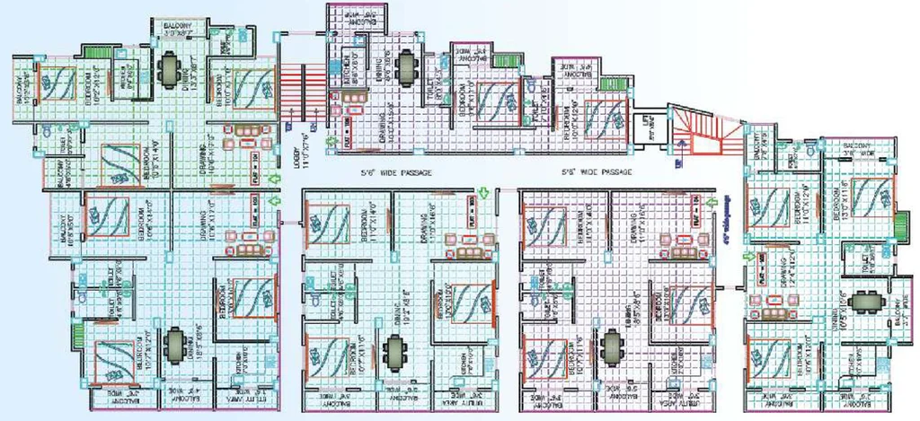 Floor Plan of Satya Keshar Apartment in Danapur, Patna - Image 74324