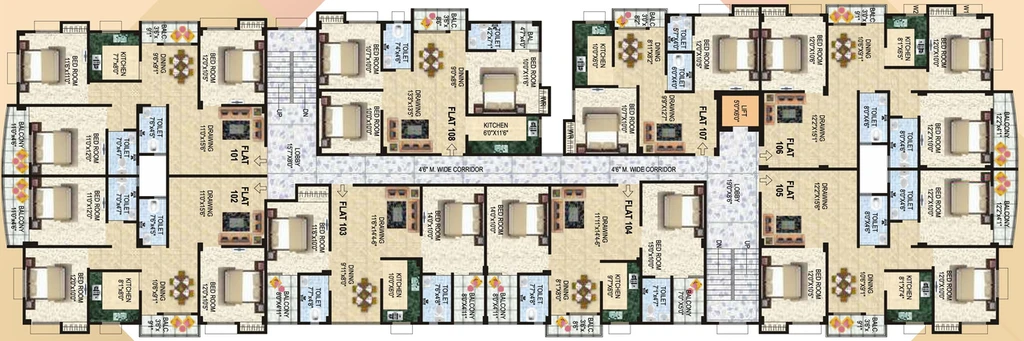 Floor Plan of Durga Maa Shanti Palace in Digha Nahar Road, Patna - Image 73747