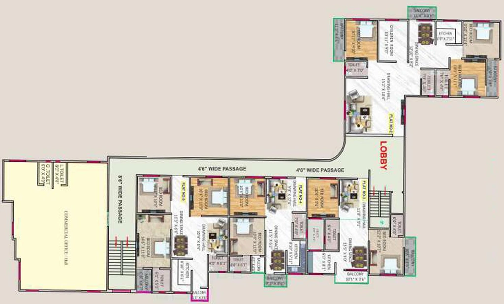 Floor Plan of Vindhywasini Govind Gopal Heritage in Bihta, Patna - Image 74590
