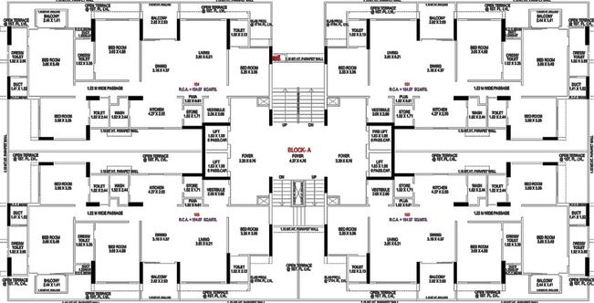 Floor Plan of Swati Premier in Shantipura, Ahmedabad - Image 69256