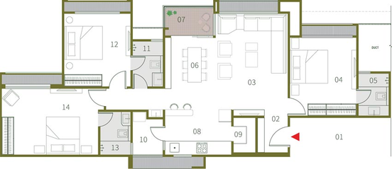 3 BHK Flat in Swati Parkside in Shela, Ahmedabad - Image 572426