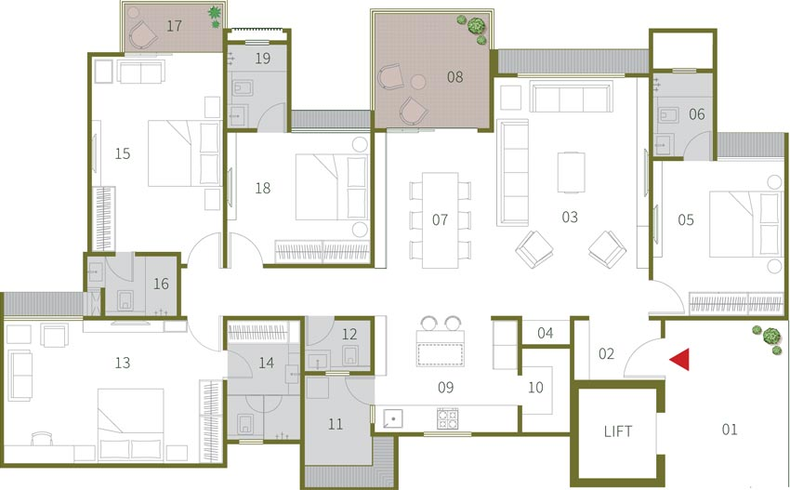 4 BHK Flat in Swati Parkside in Shela, Ahmedabad - Image 572428