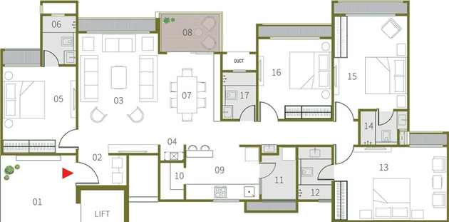 4 BHK Flat in Swati Parkside in Shela, Ahmedabad - Image 572427