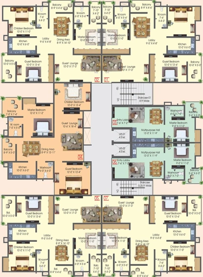 Floor Plan of MGR Gayatri Enclave in Jaganpura, Patna - Image 74763