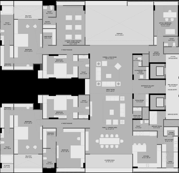 5 BHK Flat in Saanvi Skydeck Serene in Wapa, Ahmedabad - Image 572503
