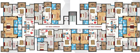 Floor Plan of Lokankara Usha Villa Apartments in Khemnichak, Patna - Image 74536