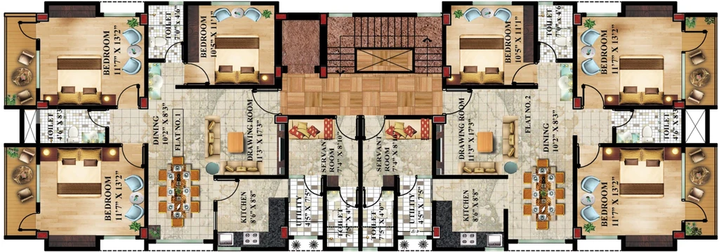 Floor Plan of Emarat Pristine Palace in Indrapuri, Patna - Image 74611