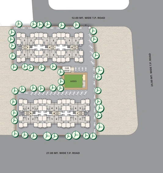 Master Plan of Narayan Aangan in Waghodia Road, Vadodara - Image 103326