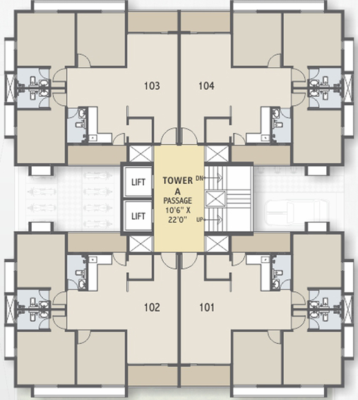 Floor Plan of Narayan Aashray in Waghodia Road, Vadodara - Image 103333