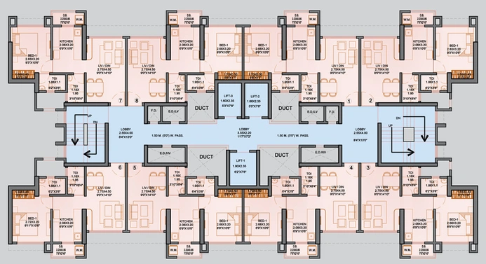 Floor Plan of Mahalaxmi Nagar in Naigaon East, Palghar - Image 16675