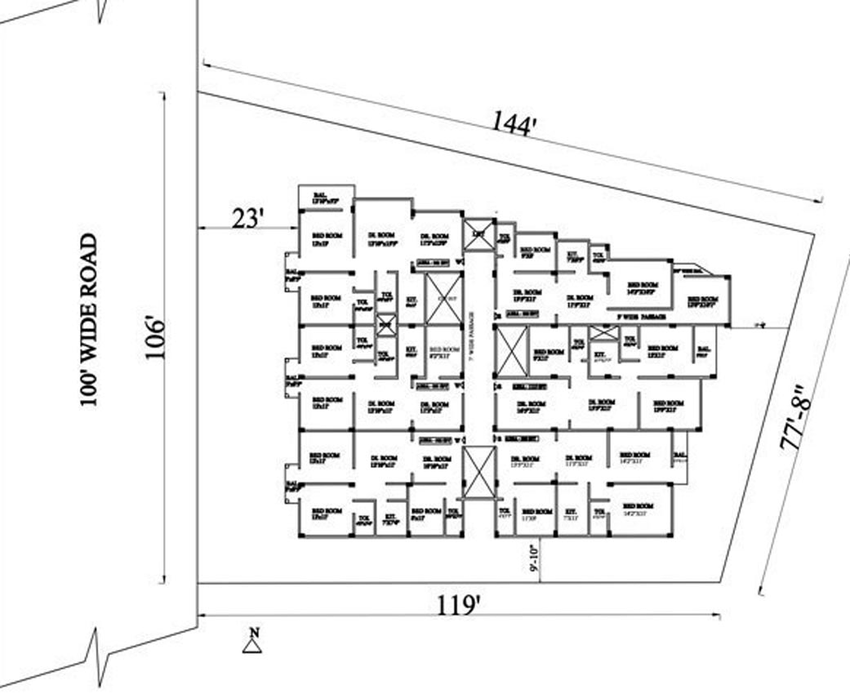 Master Plan of Ghar Sarita Kunj Hirise in Paijawa, Patna - Image 74378