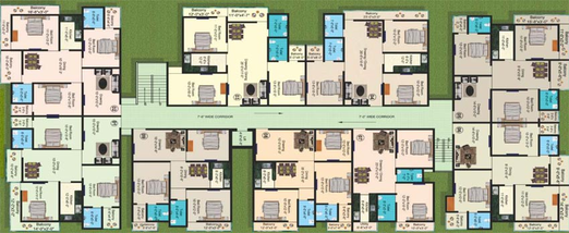 Floor Plan of Winsome Azim Enclave in Khagaul Road, Patna - Image 73741