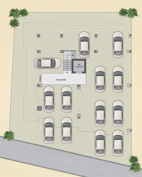 Master Plan of Amee Yogiraj Enclave in Alkapuri, Vadodara - Image 69600