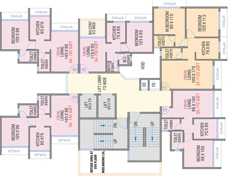 Floor Plan of Sandeep Raghunath in Panvel, Navi Mumbai - Image 69448