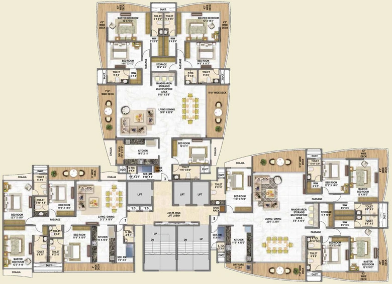 Floor Plan of Joy Legend B in Khar West, Mumbai - Image 23115
