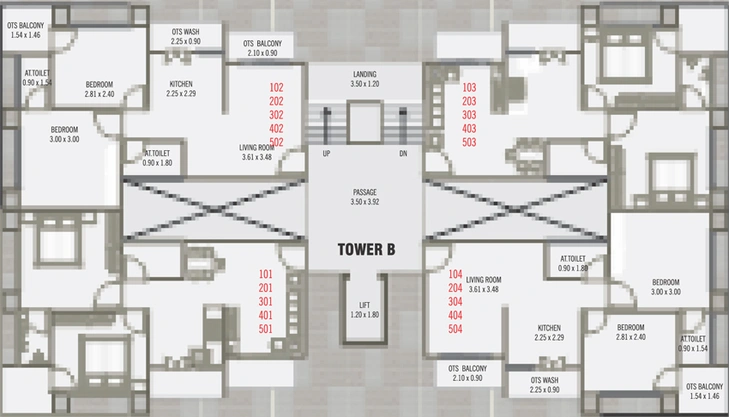 Floor Plan of Shree Maruti Residency in Bhayli Road, Vadodara - Image 69517
