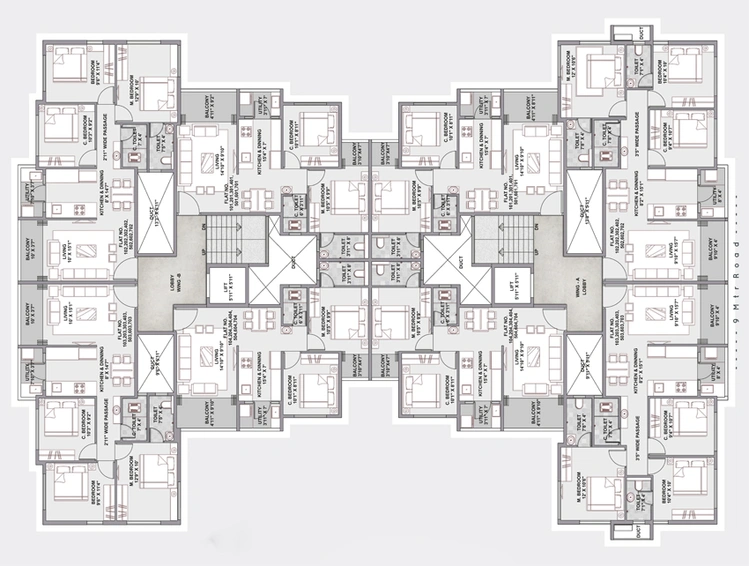 Floor Plan of Aakar Nakshatra in Dwarka, Nashik - Image 70001