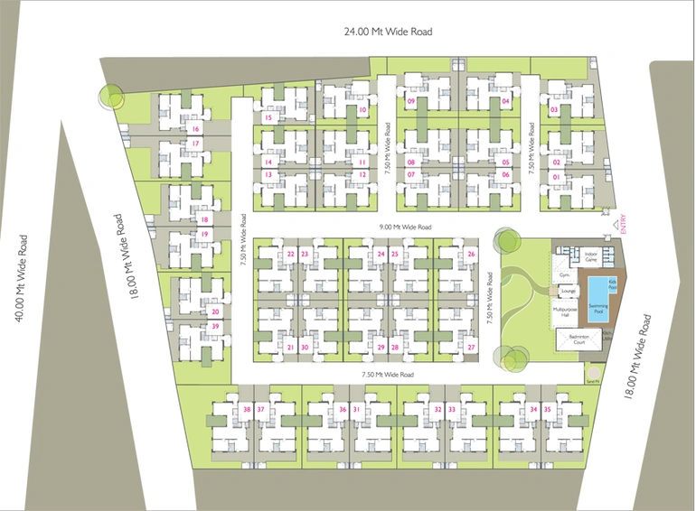 Master Plan of Nilamber Grandeur in Bhayli Road, Vadodara - Image 69511