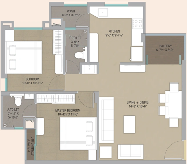 2 BHK Flat in Vicky Vikrama 2 in Tandalja, Vadodara - Image 588630