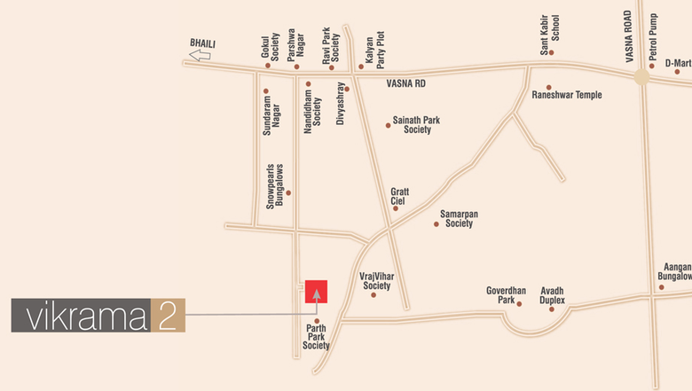 Location of Vicky Vikrama 2 in Tandalja, Vadodara - Image 71389