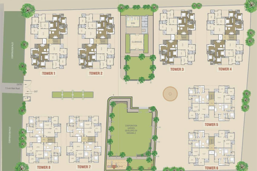 Master Plan of Vicky Vikrama 2 in Tandalja, Vadodara - Image 71390