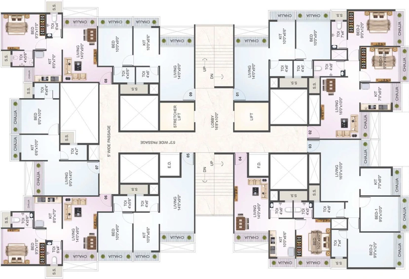 Floor Plan of Shivam Tulip Elegance in Ulwe, Navi Mumbai - Image 69664