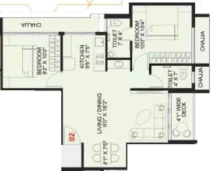 2 BHK Flat in Pushpak Palladium in Kharghar, Navi Mumbai - Image 575445