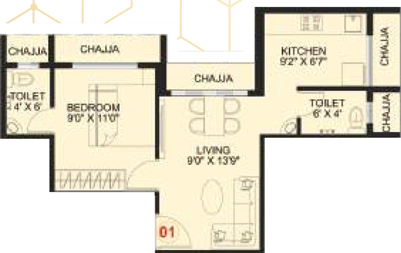1 BHK Flat in Pushpak Palladium in Kharghar, Navi Mumbai - Image 575443