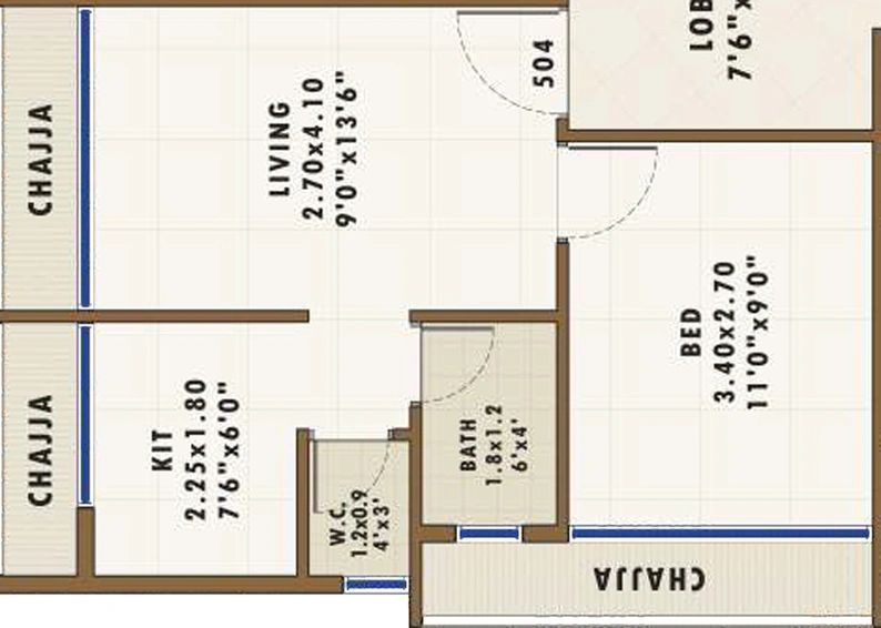 1 BHK Flat in Jairaj Mauli Sparsh in Ulwe, Navi Mumbai - Image 600422