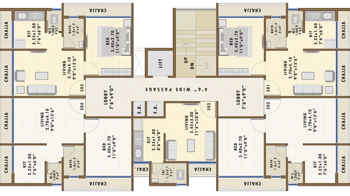 Floor Plan of Jairaj Mauli Sparsh in Ulwe, Navi Mumbai - Image 75135