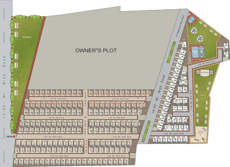 Master Plan of Kanha Galaxy in Waghodia Road, Vadodara - Image 103387