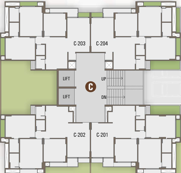 Floor Plan of Kavisha Panorama in South Bopal, Ahmedabad - Image 71742