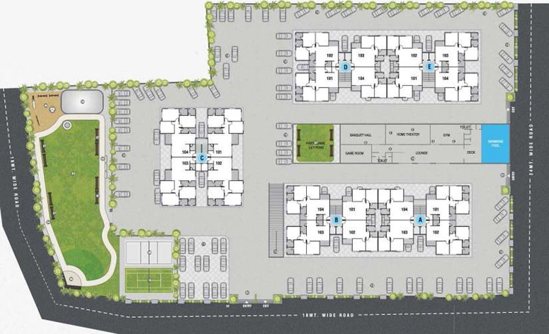 Master Plan of Sangani Skyz in Bhayli Road, Vadodara - Image 70710