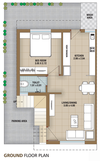 1 BHK House/Villa in Shree Gokuldham Residency 2 in Alkapuri, Vadodara - Image 586375