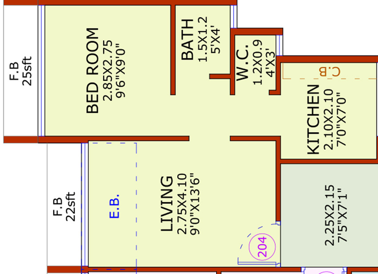 1 BHK Flat in Lucky Coral in Ulwe, Navi Mumbai - Image 598501