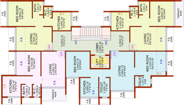 Floor Plan of Lucky Coral in Ulwe, Navi Mumbai - Image 74748