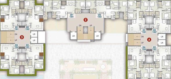 Floor Plan of Ratna Trident Elanzza in Khodiyar, Ahmedabad - Image 69719