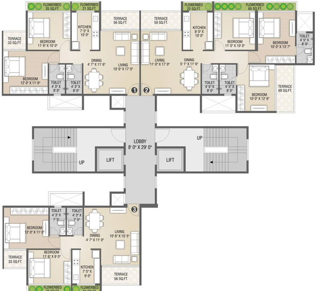 Floor Plan of Balaji Mayuresh Delta in Ulwe, Navi Mumbai - Image 75171
