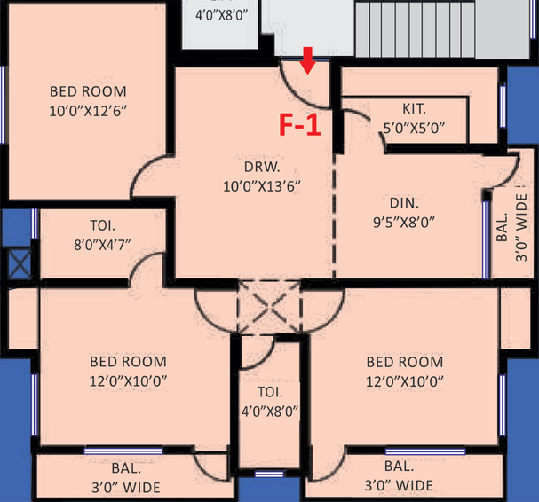 3 BHK Flat in Aastik Sai Shail Manoram in Saguna More, Patna - Image 597084