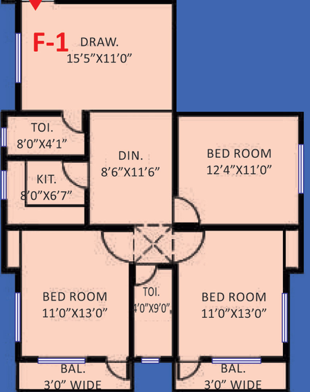 3 BHK Flat in Aastik Sai Shail Manoram in Saguna More, Patna - Image 597085