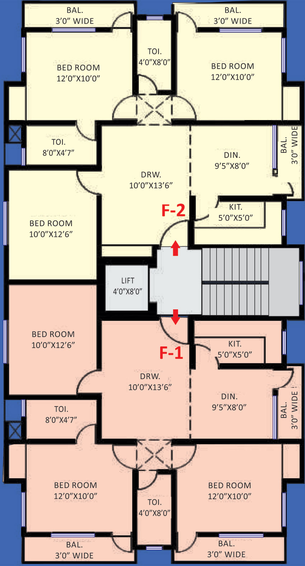 Floor Plan of Aastik Sai Shail Manoram in Saguna More, Patna - Image 74427