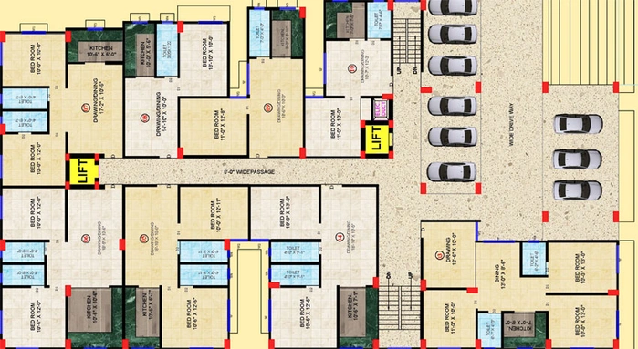 Floor Plan of Green Height in Kuan, Patna - Image 74709