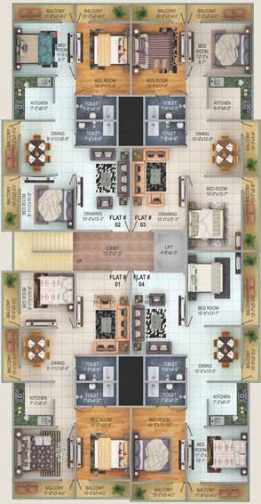 Floor Plan of Sai Vishun Palace in Phulwari Sharif, Patna - Image 74239