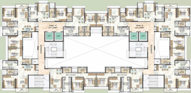 Floor Plan of Kanakia Greenberg in Panvel, Navi Mumbai - Image 69877