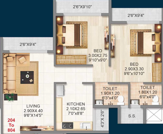 2 BHK Flat in Shreeji Callisto in Panvel, Navi Mumbai - Image 577667
