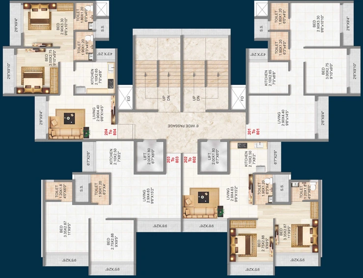 Floor Plan of Shreeji Callisto in Panvel, Navi Mumbai - Image 69883